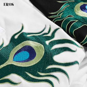 EMBROIDERY HOODIES PEACOCK H005