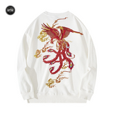 EMBROIDERY LONG-SLEEVED SWEATSHIRT BLAZING PHOENIX #L06