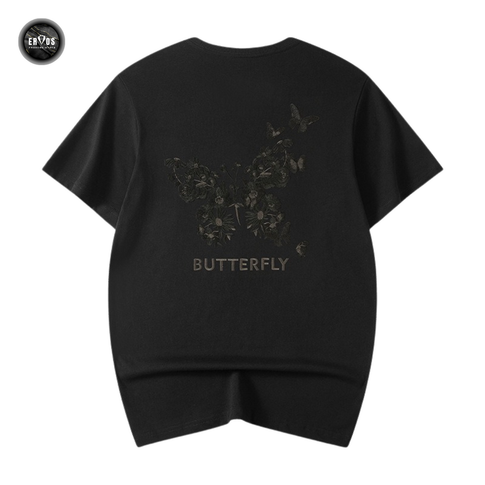 EMBROIDERY T-SHIRT BUTTERFLY #035