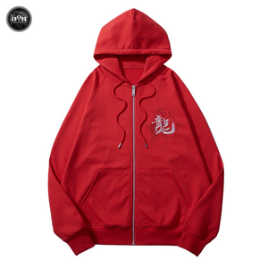 EMBROIDERY ZIP-UP HOODIES DRAGON H037