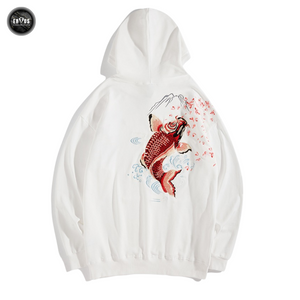 EMBROIDERY HOODIES SAKURA KOI H006