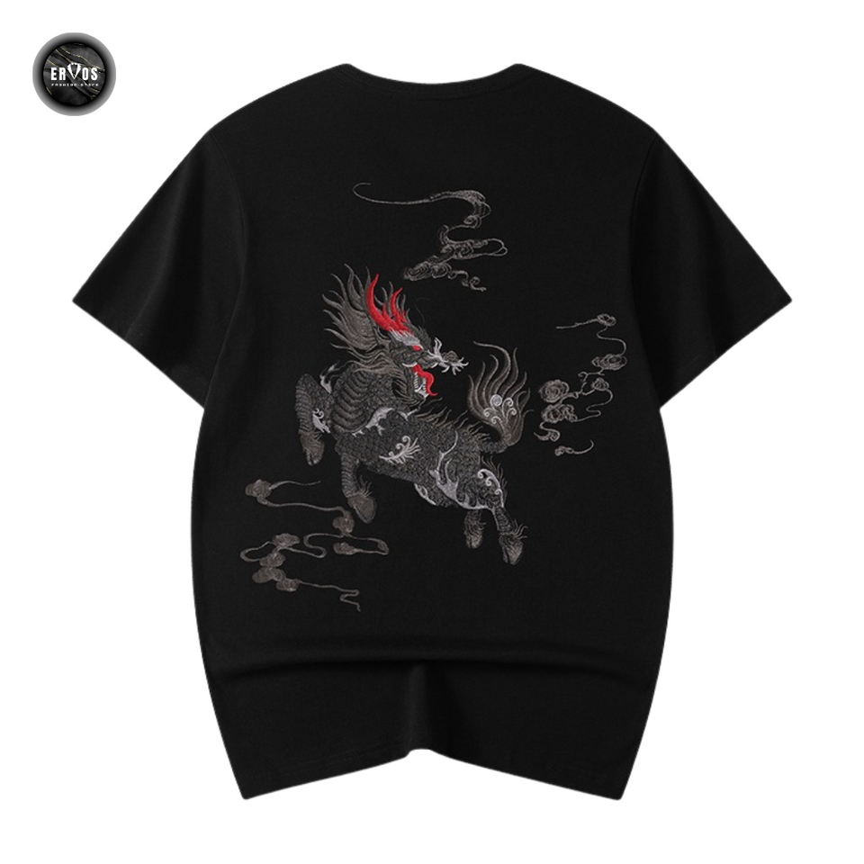 EMBROIDERY T-SHIRT QILIN #055