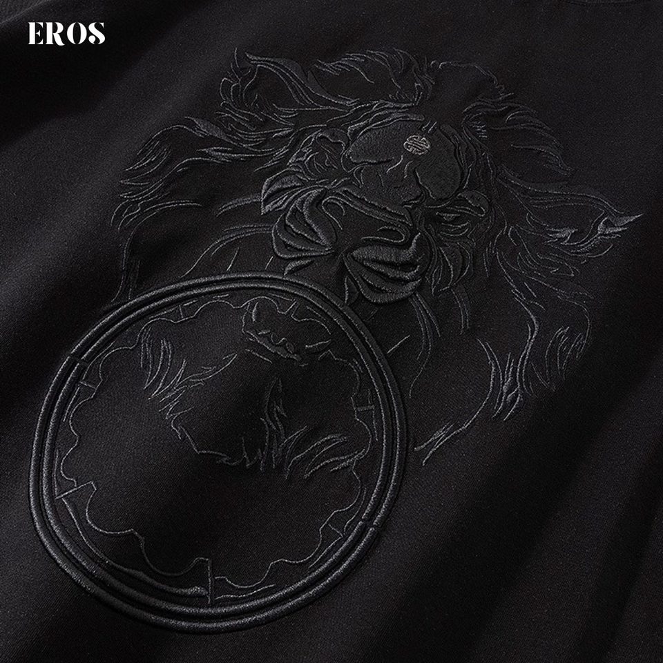 EMBROIDERY T-SHIRT LION HEAD #050