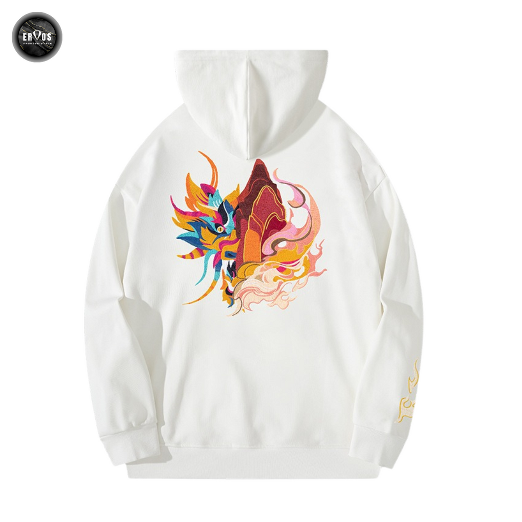 EMBROIDERY HOODIES DRAGON YÁZÌ H026