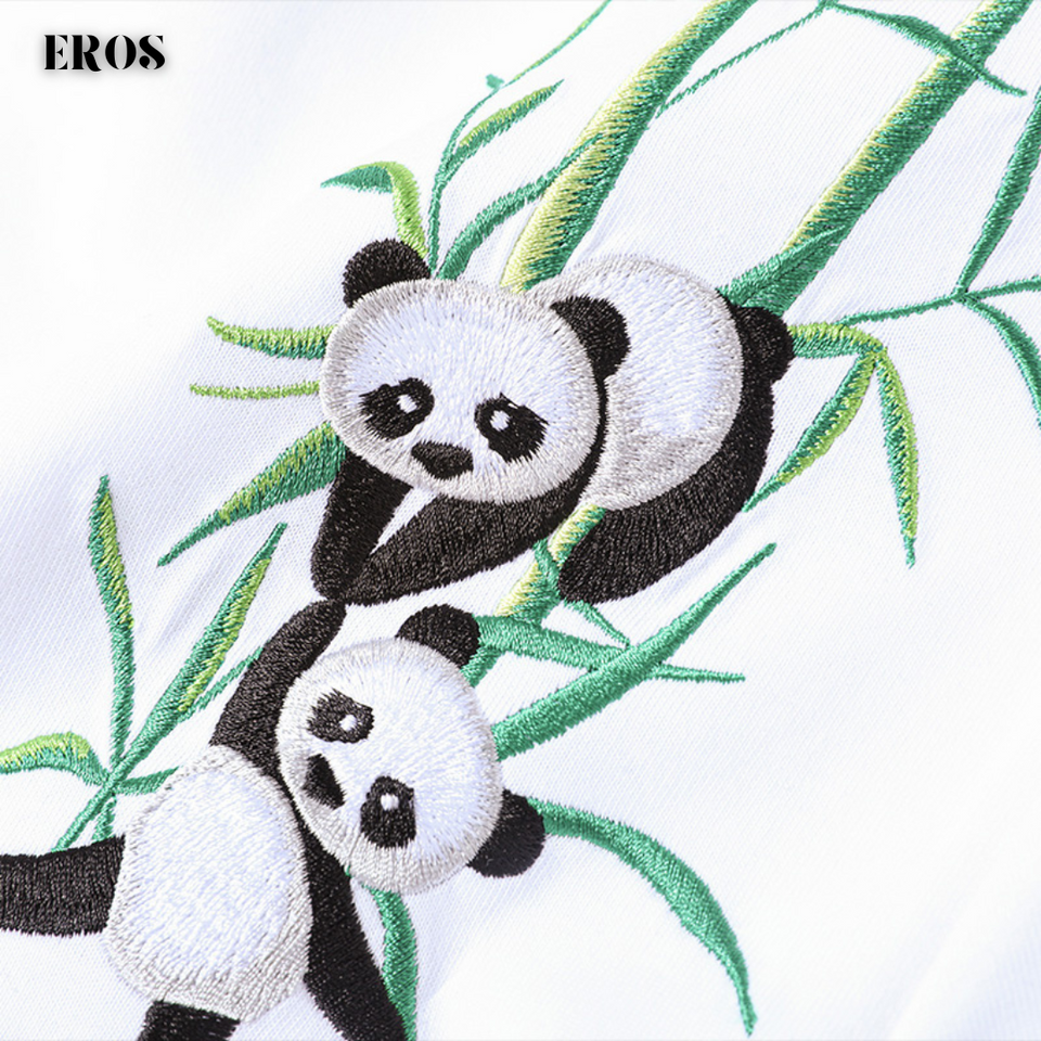 EMBROIDERY T-SHIRT BAMBOO GROVE PANDA #106