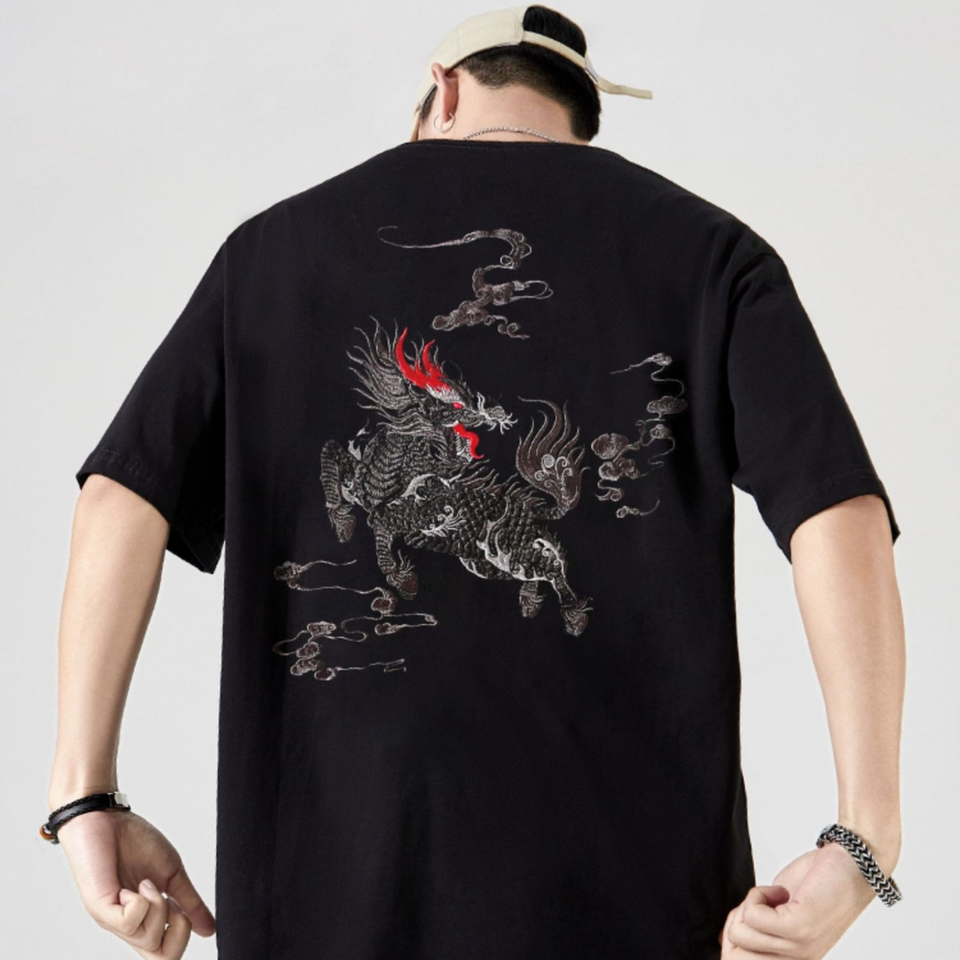 EMBROIDERY T-SHIRT QILIN #055