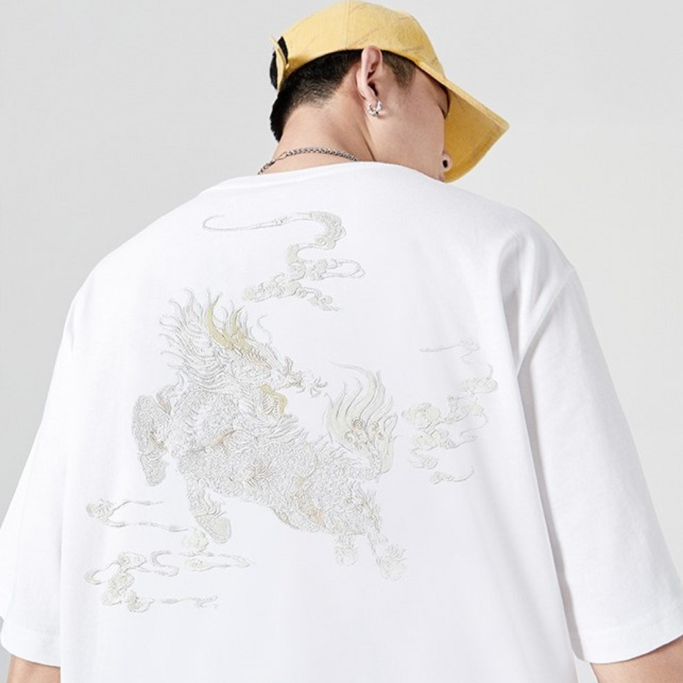 EMBROIDERY T-SHIRT QILIN #055