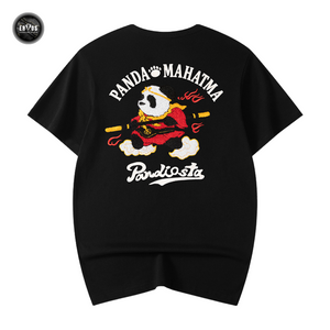 EMBROIDERY T-SHIRT PANDA MAHATMA #023