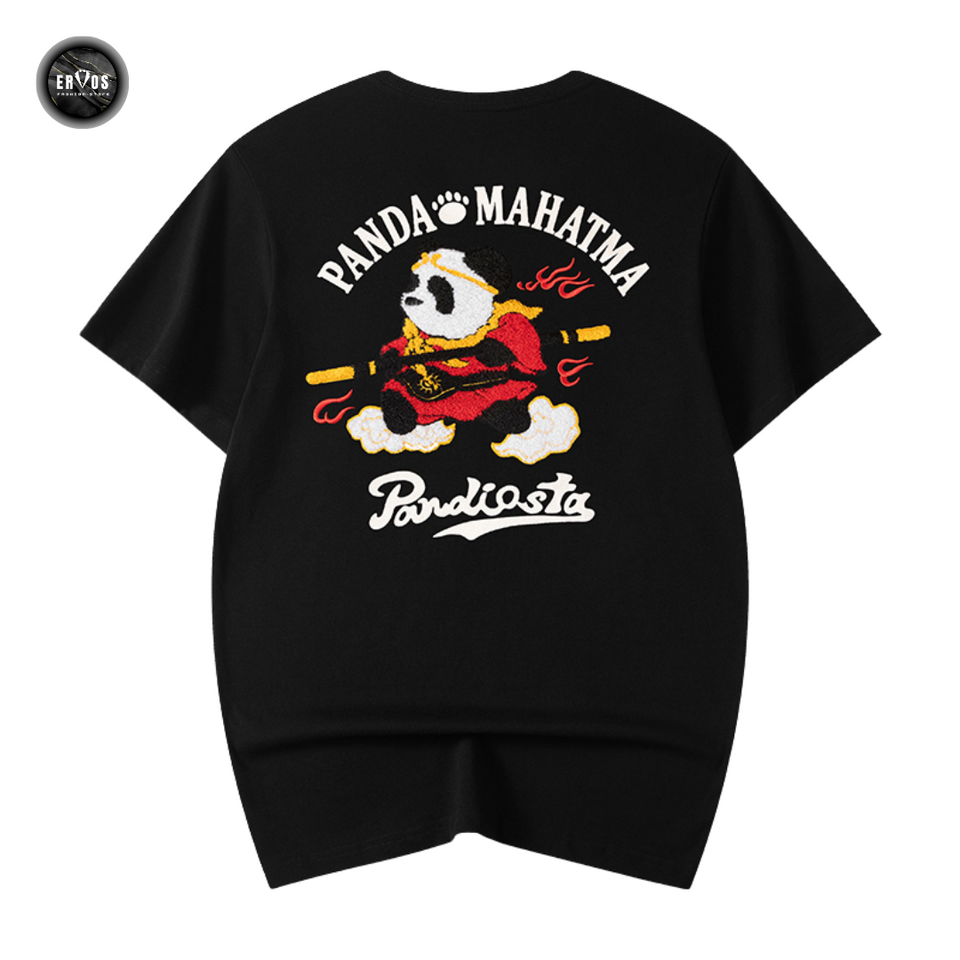 EMBROIDERY T-SHIRT PANDA MAHATMA #023