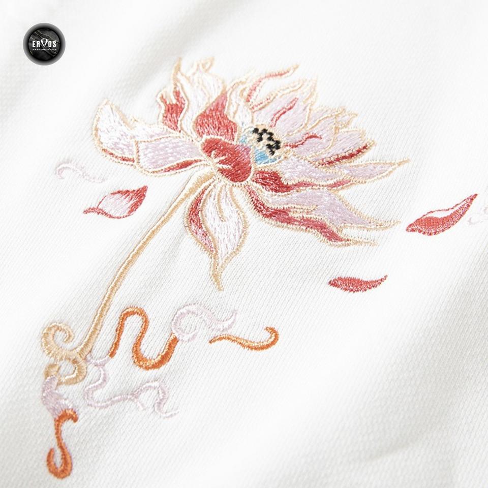 EMBROIDERY LONG-SLEEVED SWEATSHIRT PHOENIX & LOTUS #L07