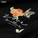 EMBROIDERY T-SHIRT LOVE MATTERS BUTTERFLY #059