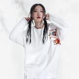 EMBROIDERY LONG-SLEEVED SWEATSHIRT AWAKENED LION BLESSINGS #L09