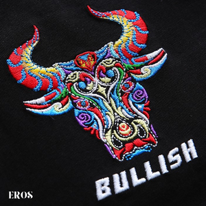 EMBROIDERY T-SHIRT BULLISH #006