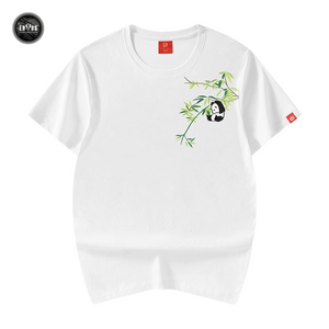 EMBROIDERY T-SHIRT BAMBOO PANDA #046