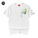 EMBROIDERY T-SHIRT BAMBOO PANDA #046