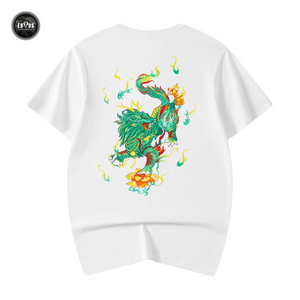 EMBROIDERY T-SHIRT QILIN & LOTUS #038