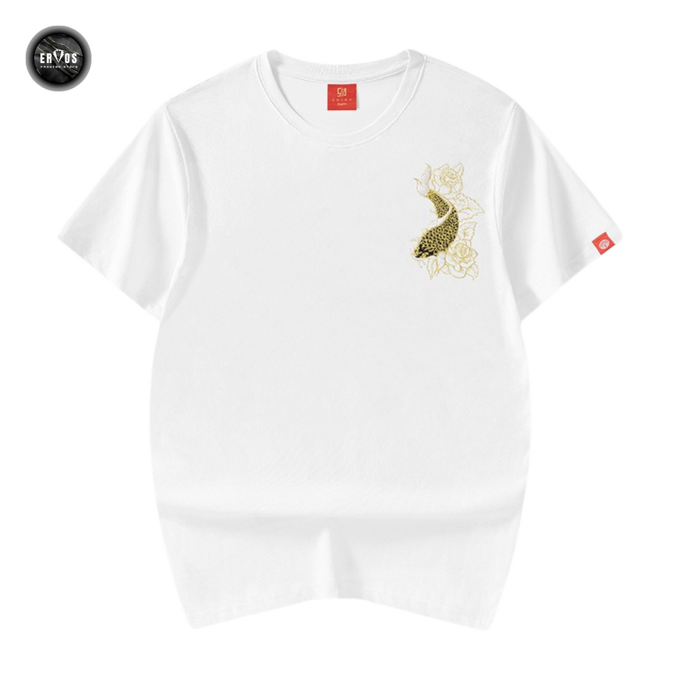 EMBROIDERY T-SHIRT TWIN KOI #058