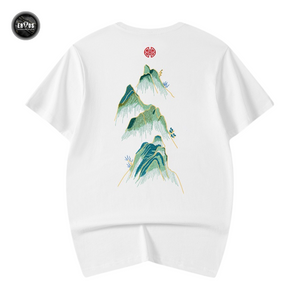 EMBROIDERY T-SHIRT GREEN MOUNTAINS #037