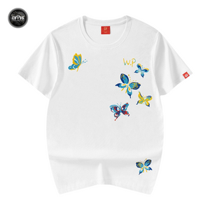 EMBROIDERY T-SHIRT BUTTERFLY #056