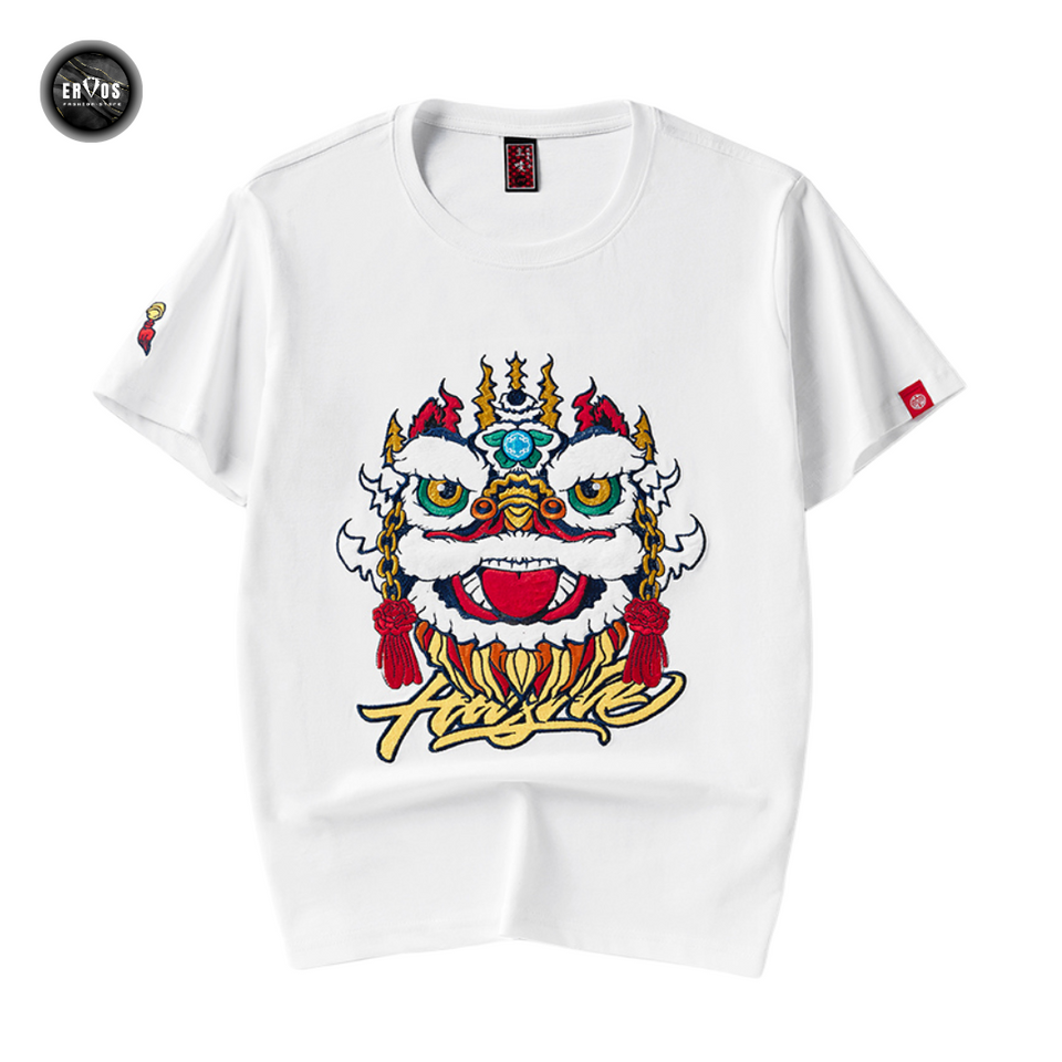 EMBROIDERY T-SHIRT LION DANCE #032