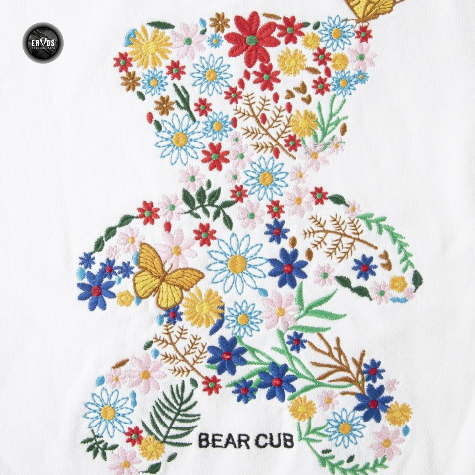 EMBROIDERY LONG-SLEEVED SWEATSHIRT BEARCUB #L08