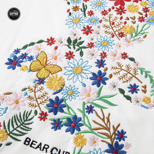 EMBROIDERY LONG-SLEEVED SWEATSHIRT BEARCUB #L08