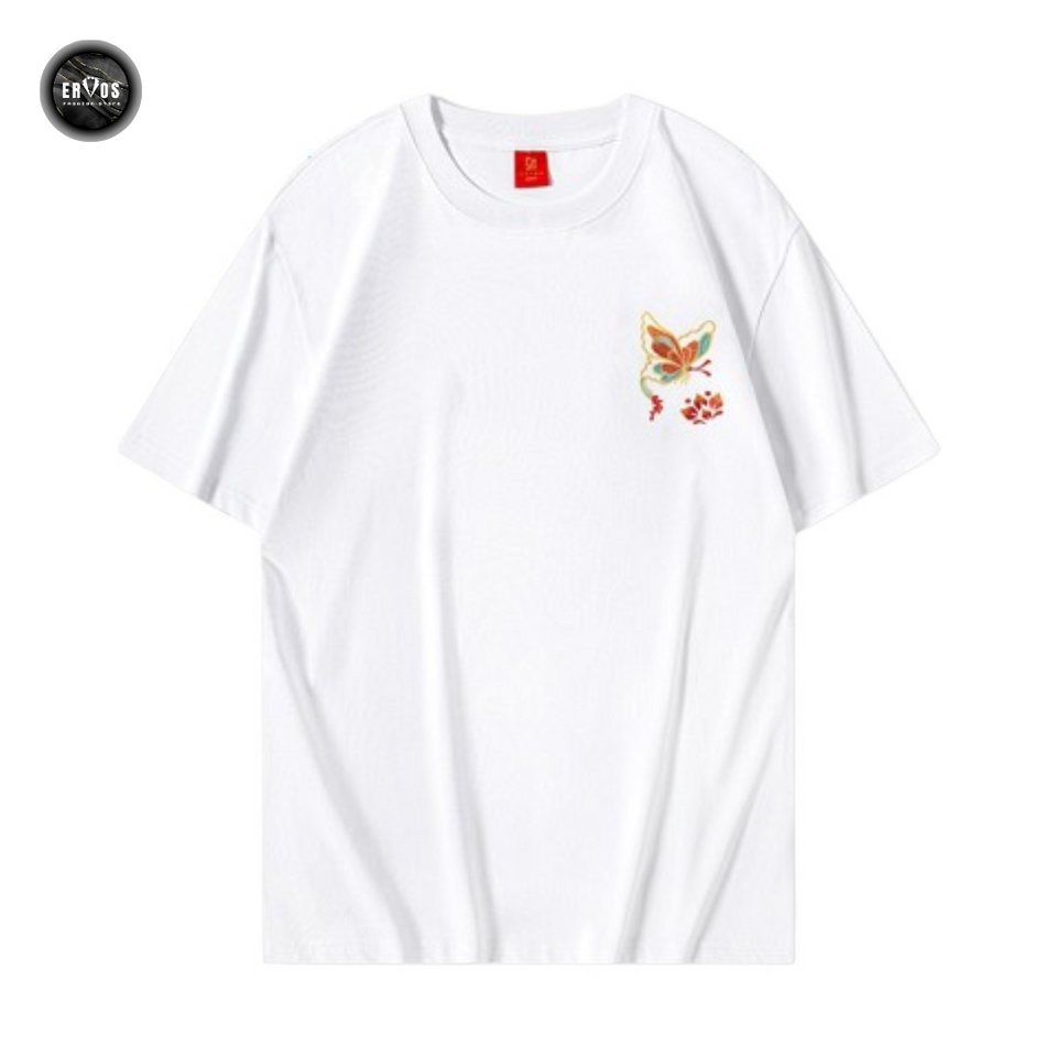 EMBROIDERY T-SHIRT BUTTERFLY FAN #108