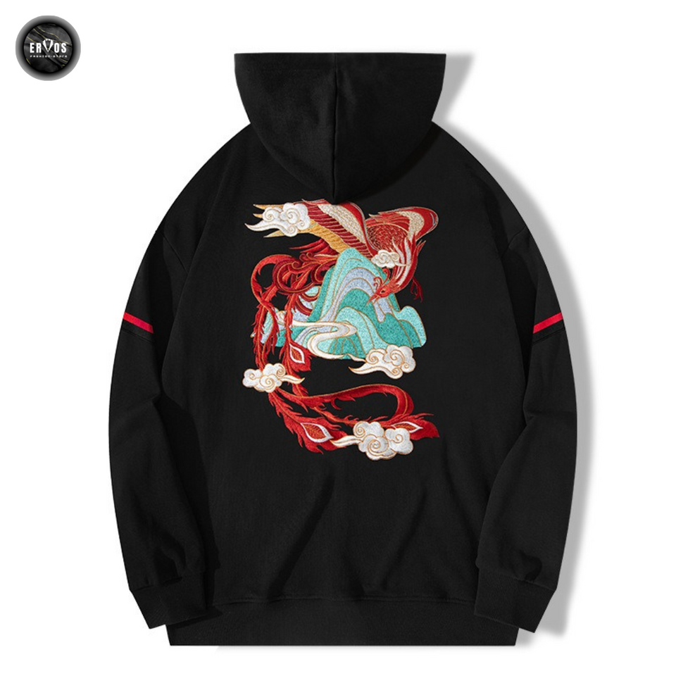 EMBROIDERY HOODIES PHOENIX NIRVANA H022