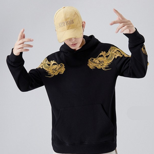 EMBROIDERY HOODIES GOLDEN DRAGON H032