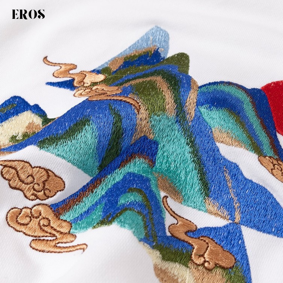 EMBROIDERY HOODIES MOUNTAIN H007