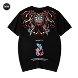 EMBROIDERY T-SHIRT KOI AND LOTUS #003