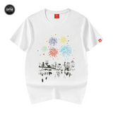 EMBROIDERY T-SHIRT CITY FIREWORKS #036