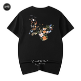 EMBROIDERY T-SHIRT LOVE MATTERS BUTTERFLY #059