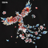 EMBROIDERY T-SHIRT PLUM BLOSSOM PHOENIX #007