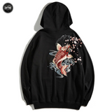 EMBROIDERY HOODIES SAKURA KOI H006