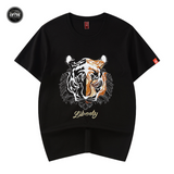 EMBROIDERY T-SHIRT LIBERTY TIGER #026