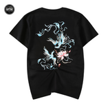 EMBROIDERY T-SHIRT PHOENIX AND LOTUS #004