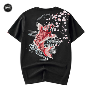 EMBROIDERY T-SHIRT SAKURA KOI #009