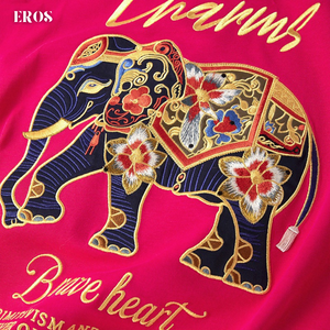 EMBROIDERY T-SHIRT COLORFUL ELEPHANT #110