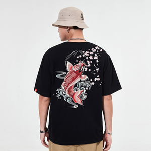 EMBROIDERY T-SHIRT SAKURA KOI #009