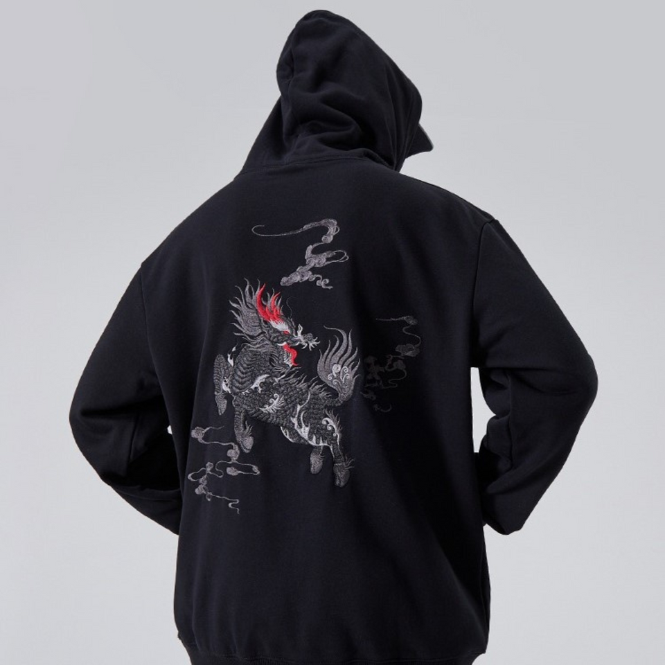 EMBROIDERY HOODIES QILIN H014