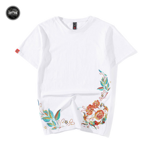 EMBROIDERY T-SHIRT FLOWER #085