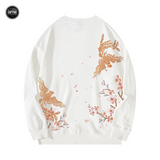 EMBROIDERY LONG-SLEEVED SWEATSHIRT PHOENIX BLOSSOM ELEGANCE #L01