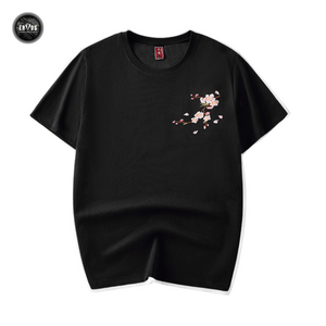 EMBROIDERY T-SHIRT PLUM BLOSSOMS #030