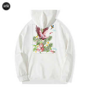 EMBROIDERY HOODIES FLAMINGO H025