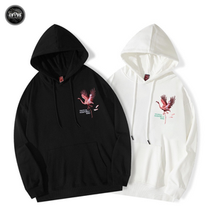 EMBROIDERY HOODIES FLAMINGO H025