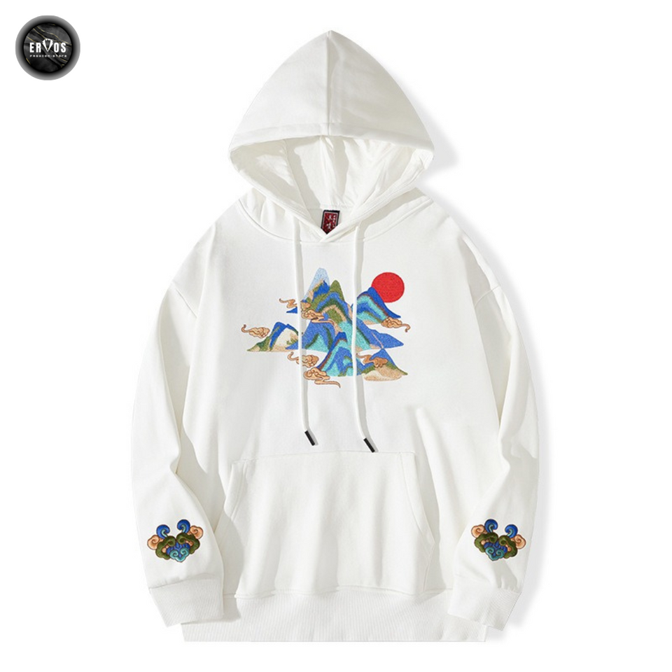 EMBROIDERY HOODIES MOUNTAIN H007