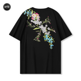 EMBROIDERY T-SHIRT FLORAL BLOSSOMS #112