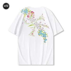 EMBROIDERY T-SHIRT FLORAL BLOSSOMS #112