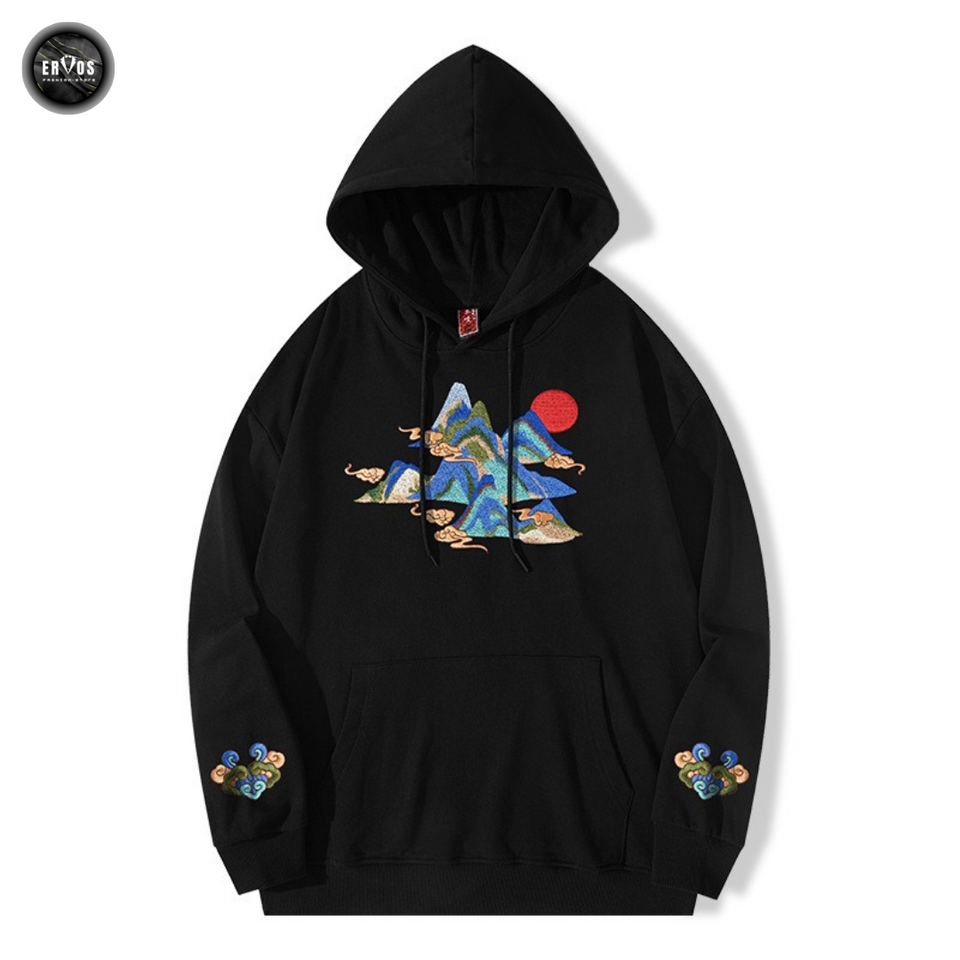 EMBROIDERY HOODIES MOUNTAIN H007